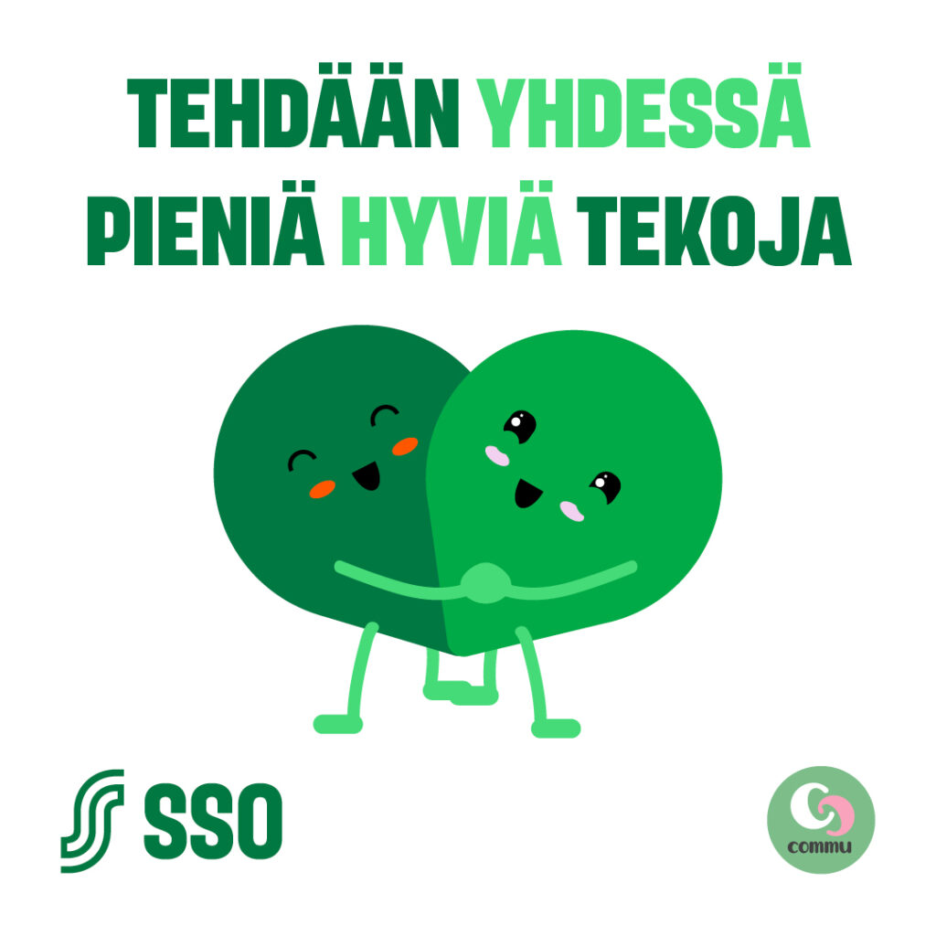 Tehdään yhdessä pieniä hyviä tekoja, Commu ja Suur-Seudun Osuuskauppa S-Ryhmä yhteistyöhön naapuriapi, yhteisöllisyys, yksinäisyys