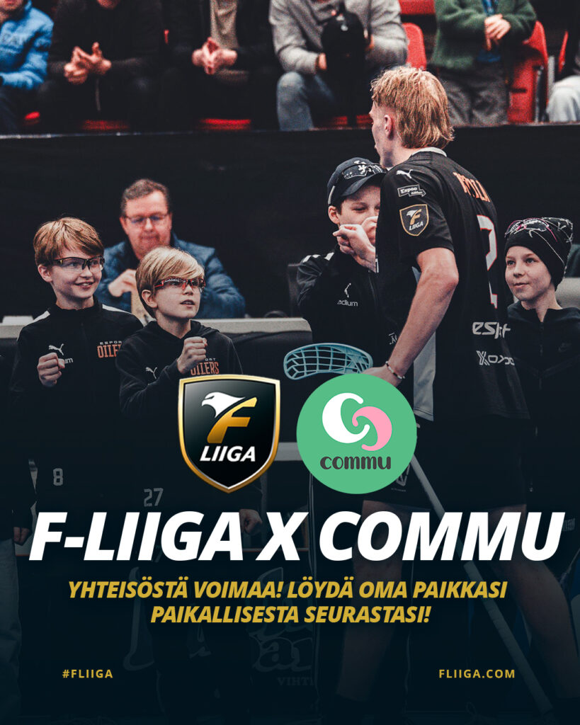 F-liiga ja Commu tekevät salibandyseuroissa auttamisessa helppoa.