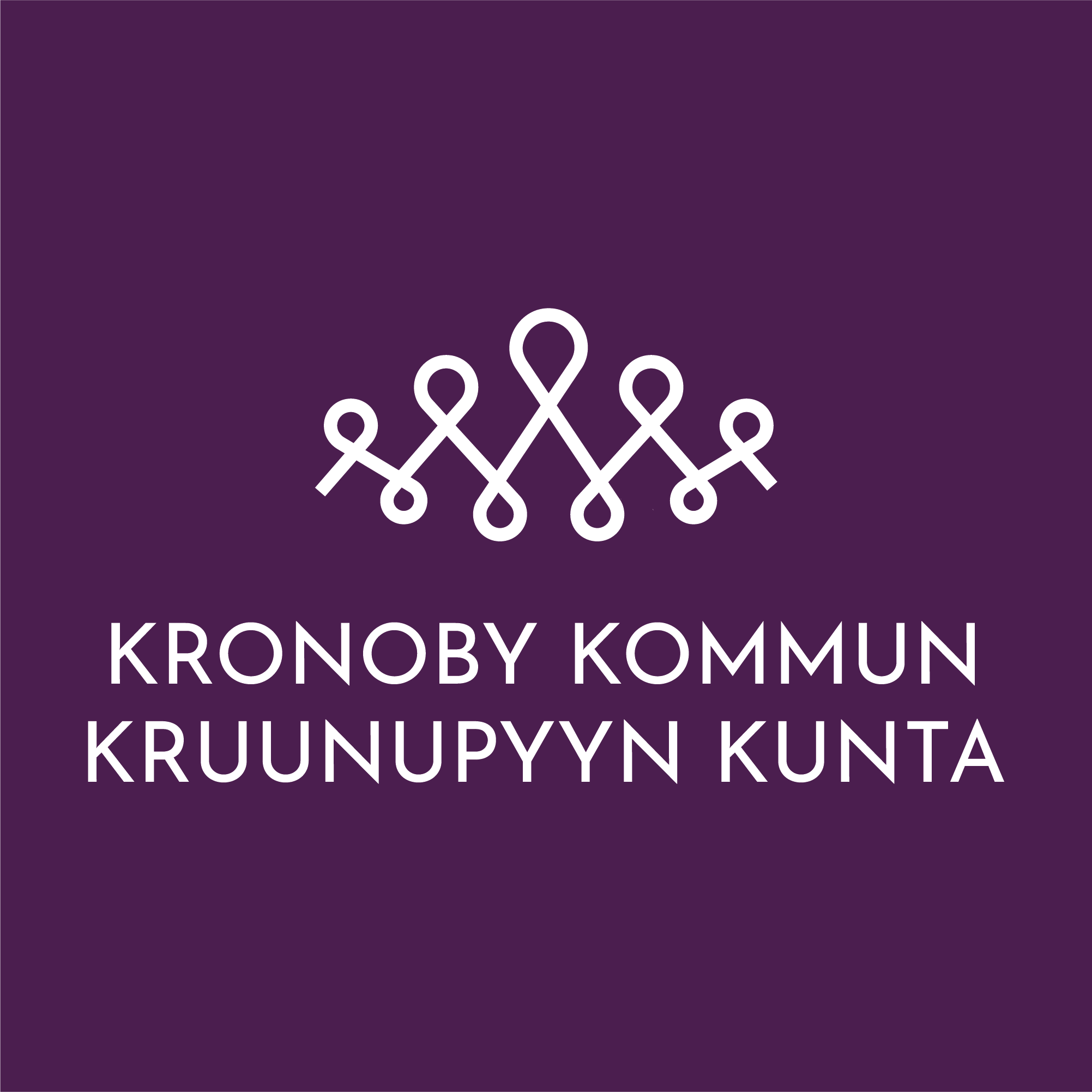Kronoby kommun logon_Kronoby kommun lila_fyrkant