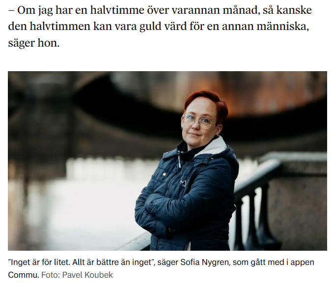 Sofia Commu Örebro experience