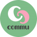 Commu logo, auttamisen tori commuapp.fi